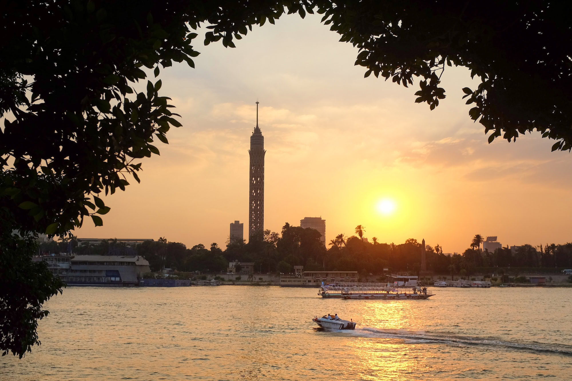 Sunset over Nile River - Cairo, Egypt