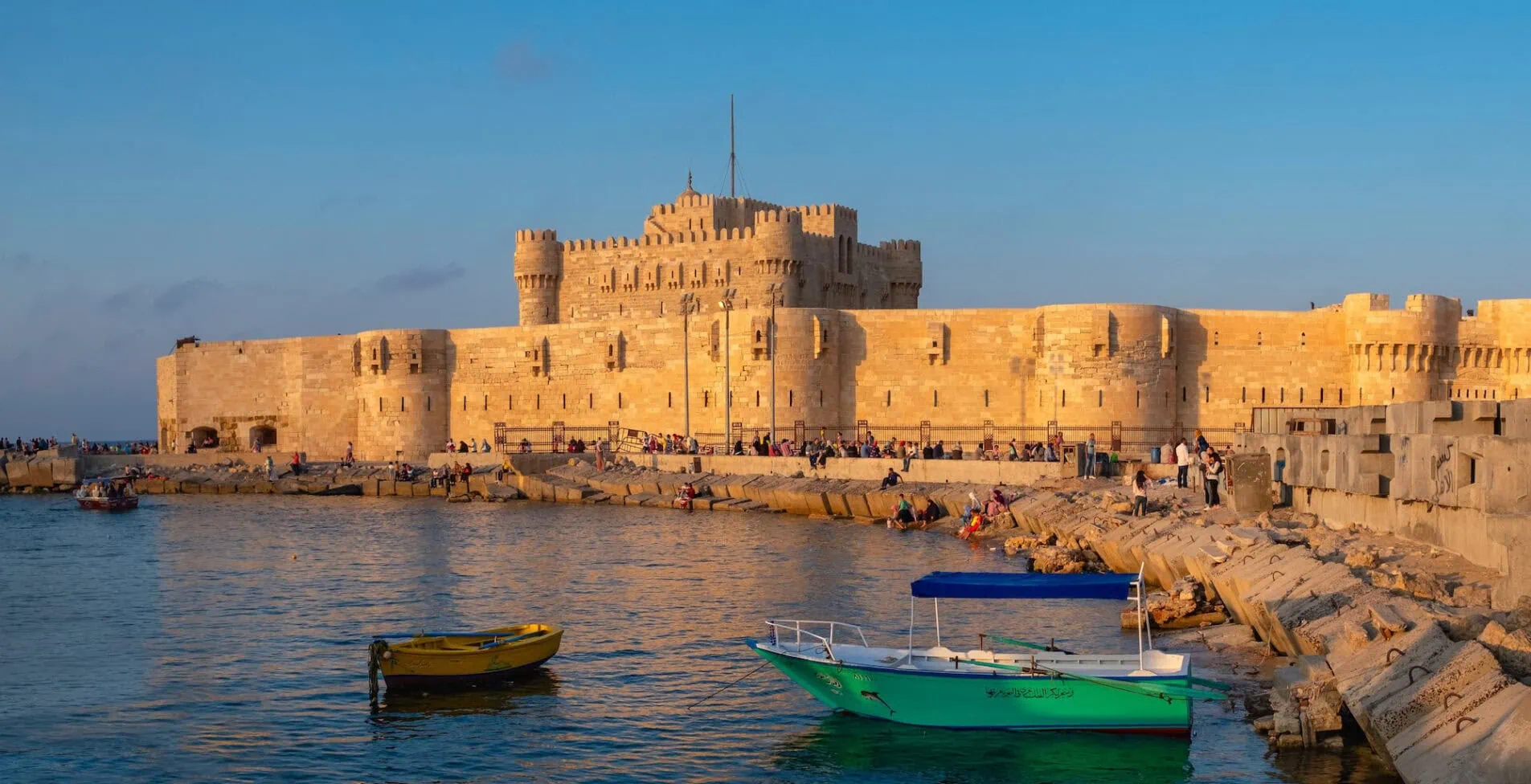 The Citadel of Qaitbay The Fort of Qaitbay fortress erected on the exact site of the famous Lighthouse of Alexandria 1905x976 crop 45 47