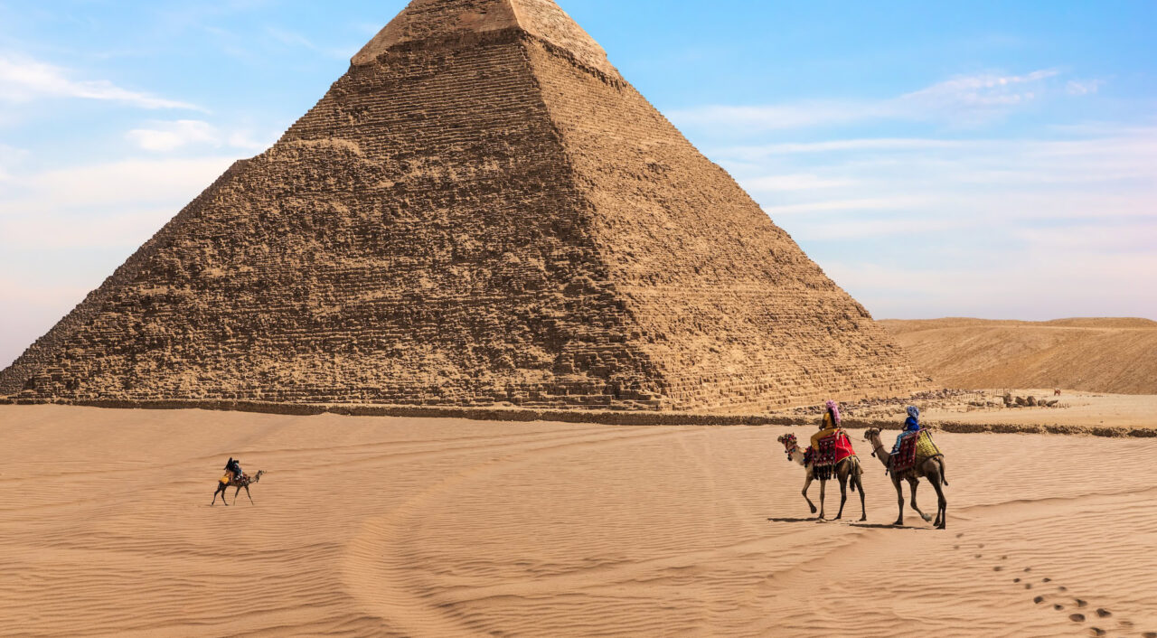 The Pyramid of Chephren (Khafre), Giza, Cairo