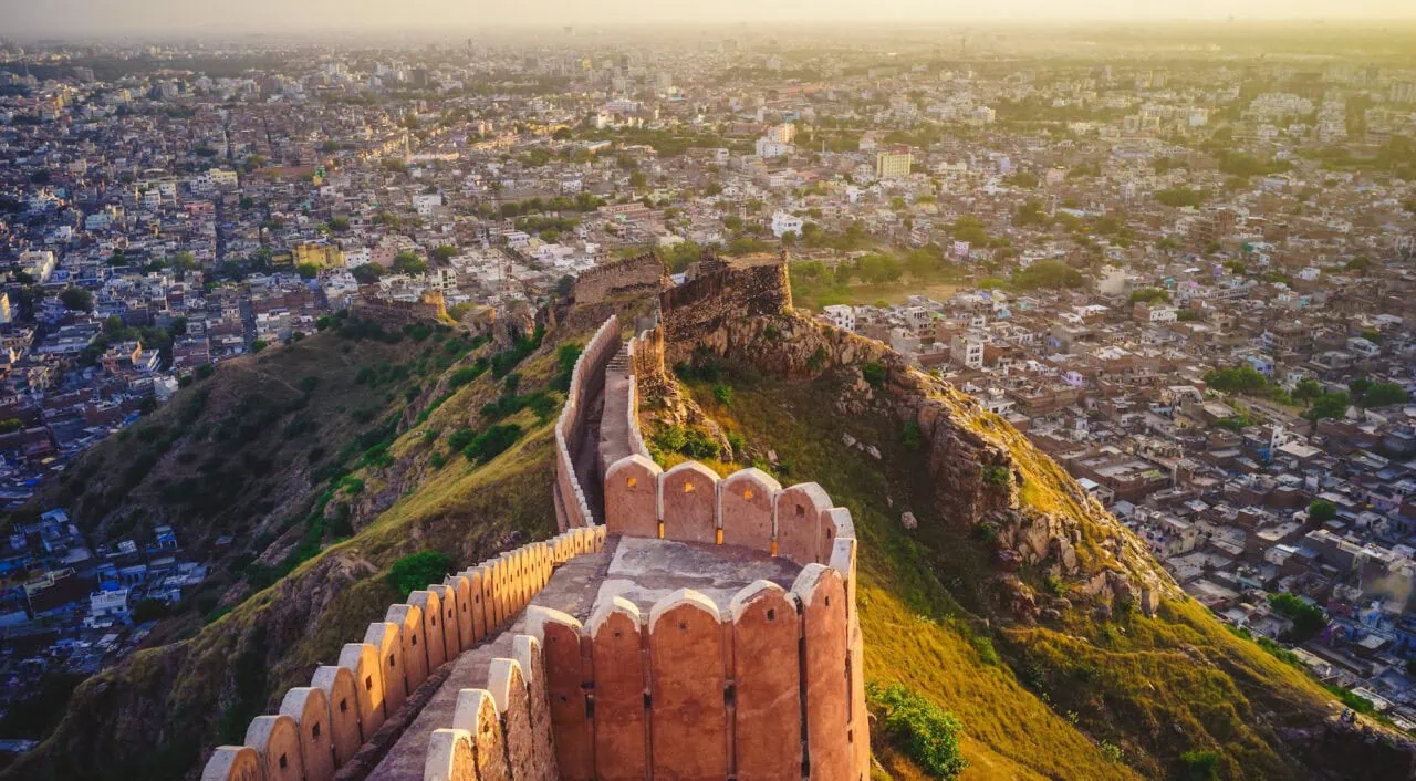 View of Jaipur, the capital of Rajasthan, from Nahargarh Fort, India