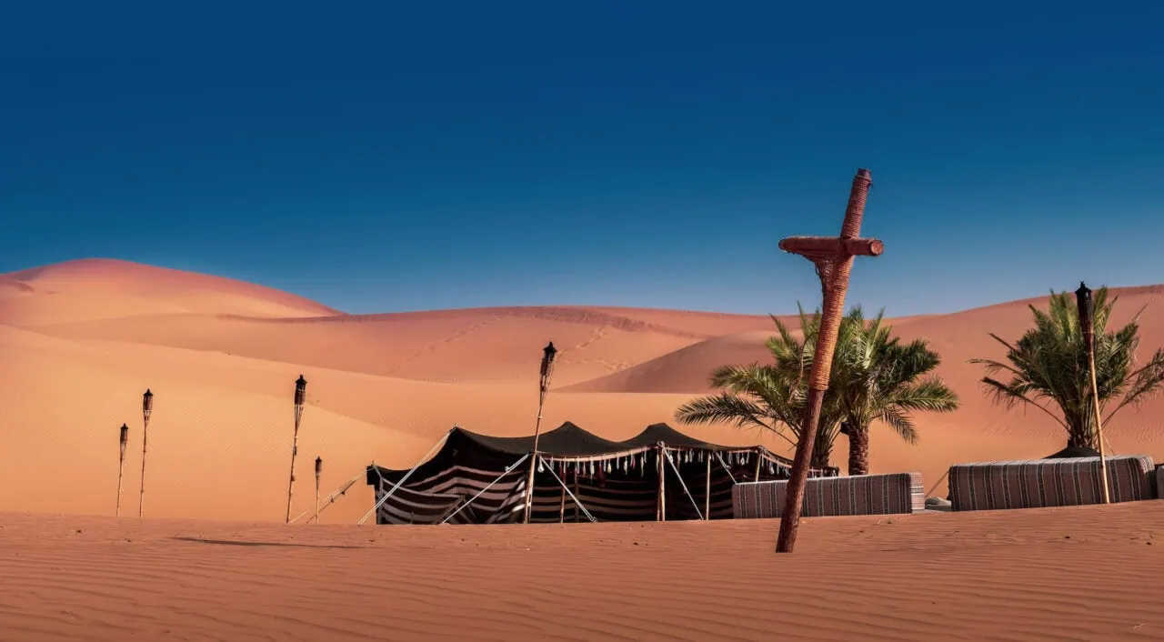 Bedouin tent camp