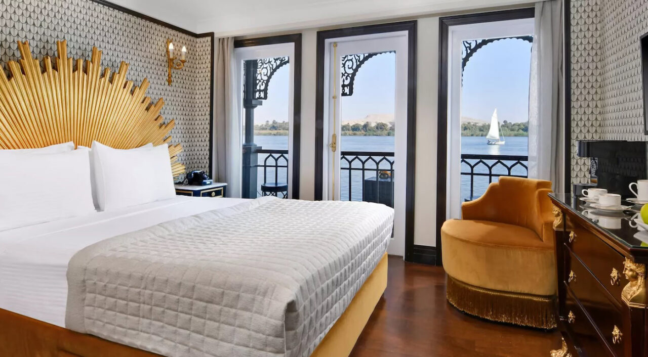 Double bedroom on Mövenpick SS Misr with river view