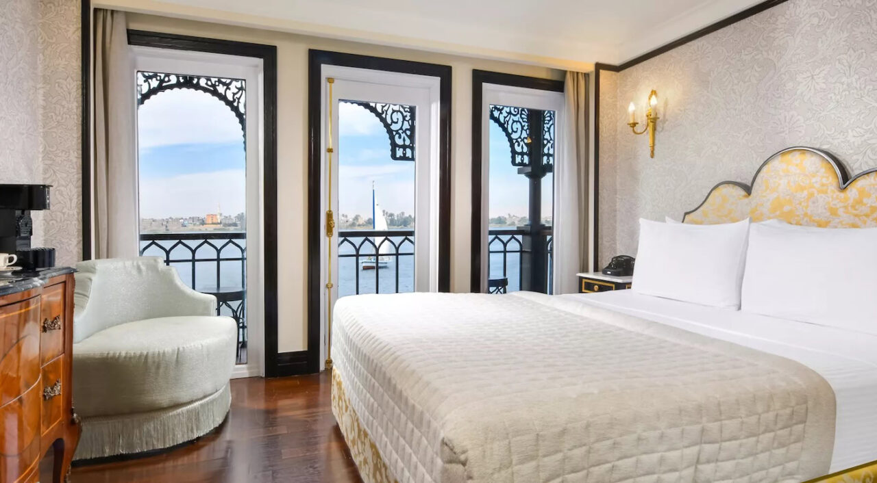 Double bedroom on Mövenpick SS Misr with river view