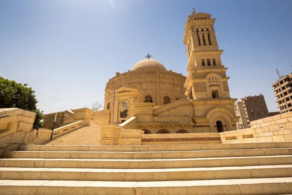 Two of Coptic Cairo's landmark churches: the Hanging Church and St. George
