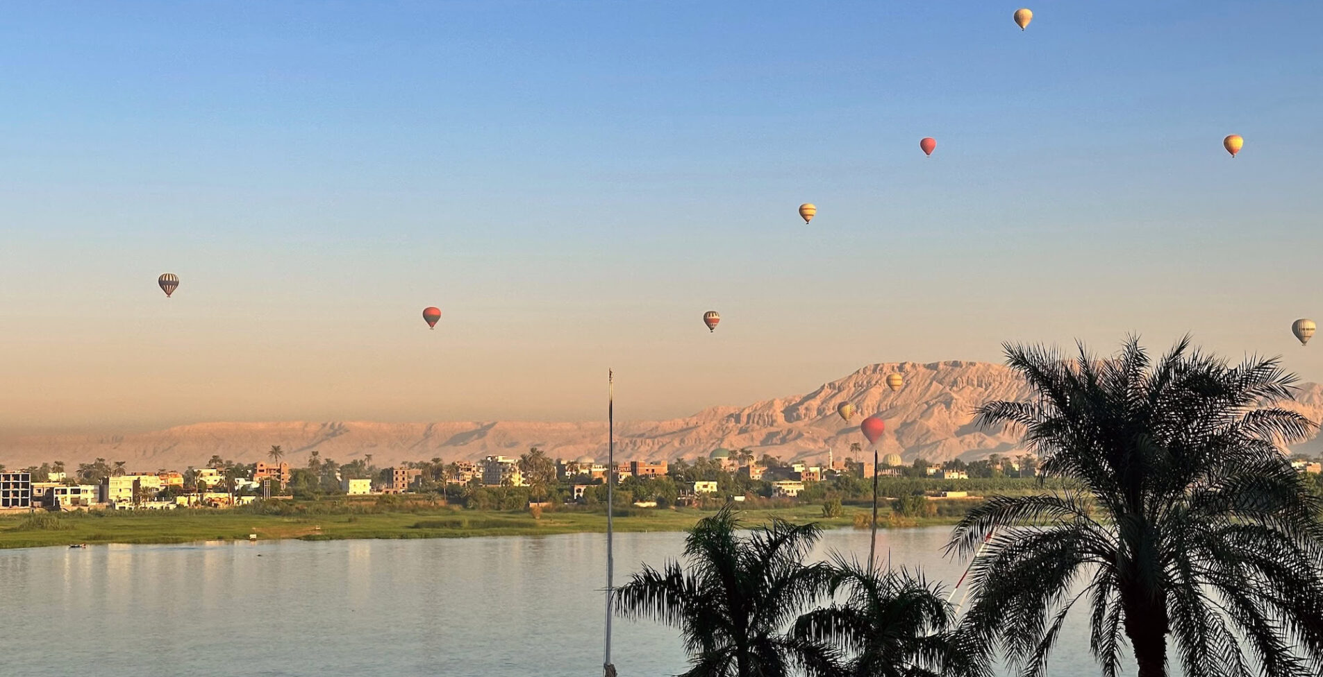 Morning view from Steigenberger Luxor balloons
