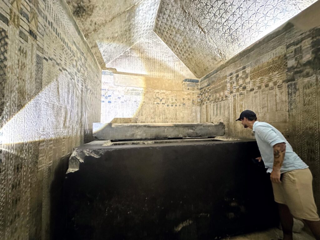 Sarcophagus of Unas in Pyramid of Unas Saqqara