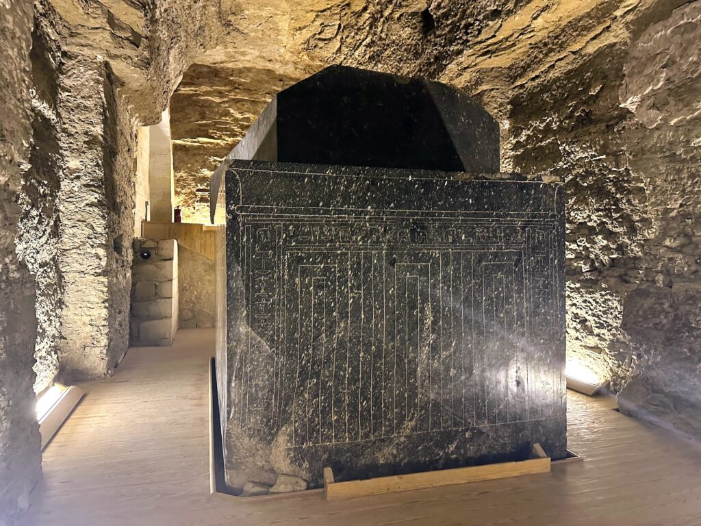 Massive granite sarcophagus in the Serapeum, Saqqara